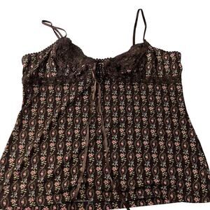 No Boundaries Y2K Lace Trim Babydoll Top Cami Juniors Size XL Fairy